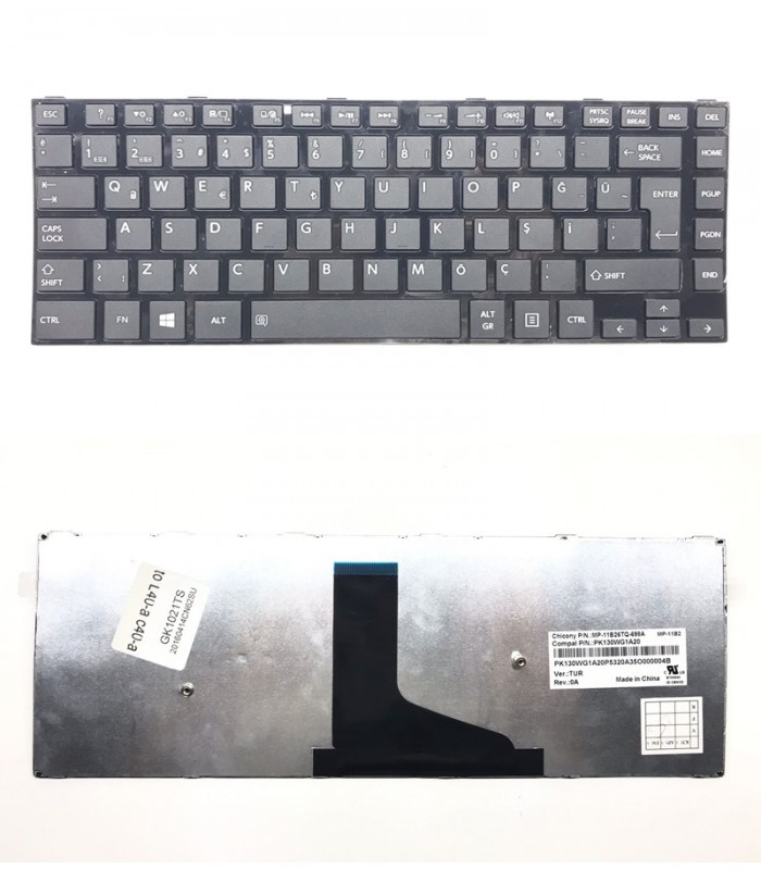 Toshiba PK130WG1A20 Klavye - Türkçe Siyah