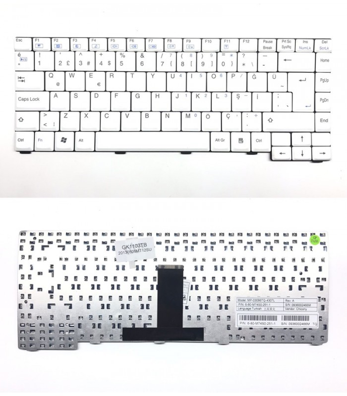 Benq JoyBook R45 Klavye - Türkçe Beyaz