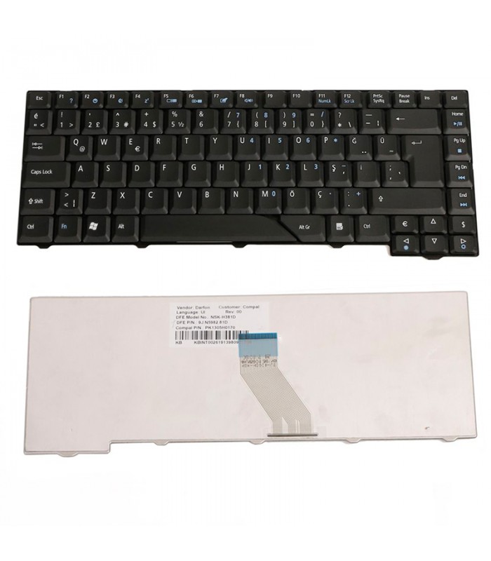 Acer 9J.N1A82.A0R Klavye - Türkçe Siyah