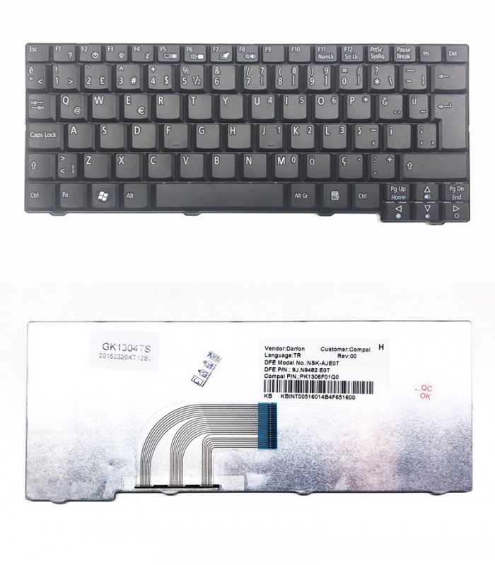 Gateway Mini NetBook LT2033U Klavye - Türkçe Siyah
