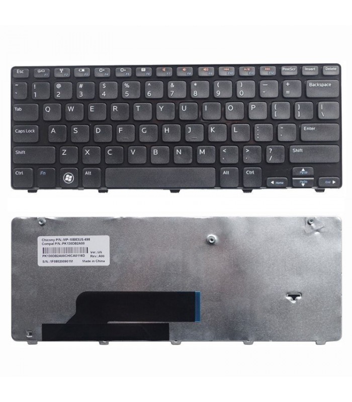 Dell inspiron M101z Klavye - İngilizce Siyah Dell inspiron M101z Klavye - İngilizce Siyah