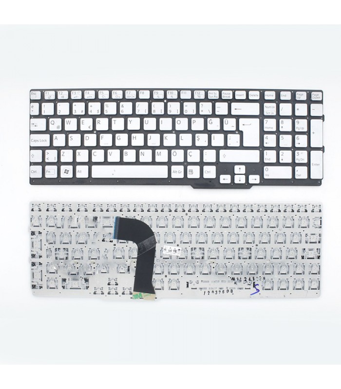 Sony Vaio SVS1511W9E Klavye - Türkçe Gümüş Gri - Çerçevesiz Sony Vaio SVS1511W9E Klavye - Türkçe Gümüş Gri - Çerçevesiz