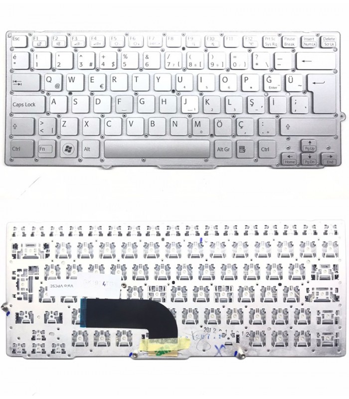 Sony 148949722 Klavye - Türkçe Gümüş Gri - Çerçevesiz