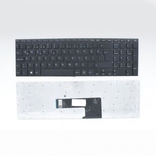 Sony Vaio VPC-SVF15 Serisi Klavye - Türkçe Siyah - Çerçevesiz