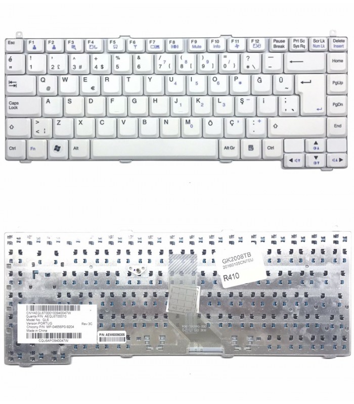 LG R410 Klavye - Türkçe Beyaz