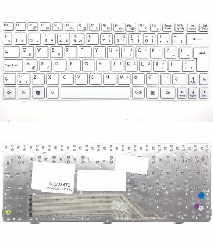 MSI V022322BK2 Klavye - Türkçe Beyaz