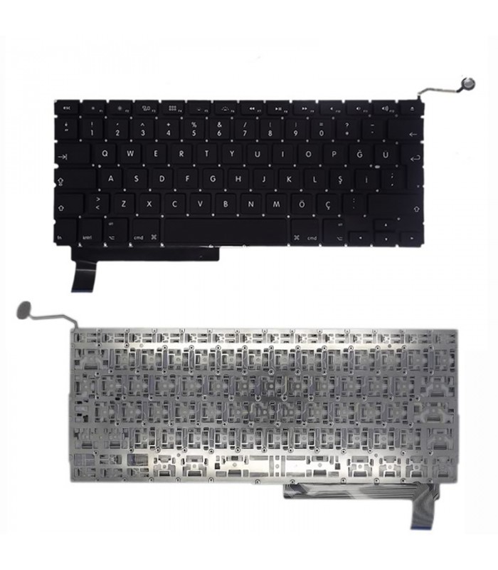 Apple MacBook Pro 15inch A1286 MD104 Klavye - Türkçe Siyah - Büyük Enter