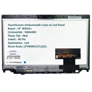 Lenovo X1 Carbon Gen 1 04Y2061 Touch Screen Ön Cam Dokunmatik Ekran