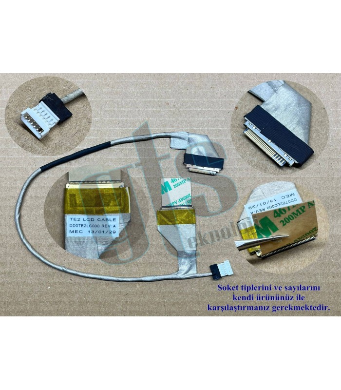 Toshiba Satellite C640, C640D Ekran Kablosu Data Flex Kablo - 40 Pin