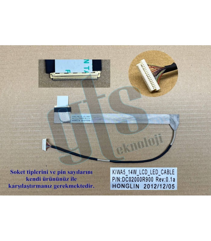 Lenovo ideaPad G450, G450A Led Ekran Kablosu Data Kablo - 40 Pin Lenovo ideaPad G450, G450A Led Ekran Kablosu Data Kablo - 40 Pin