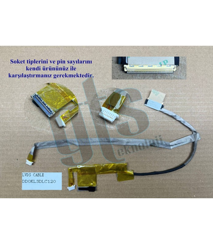 Lenovo DD0KL3LC000, DDKL3DLC100 Led Ekran Kablosu Data Kablo - 40 Pin