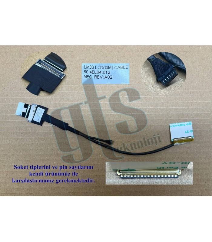 Lenovo 50.4EL04.012 Led Ekran Kablosu Data Kablo - 40 Pin Lenovo 50.4EL04.012 Led Ekran Kablosu Data Kablo - 40 Pin