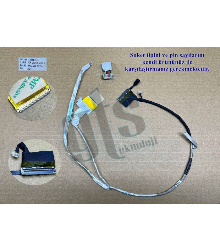 HP 50.4RH02.032 Led Ekran Kablosu Data Kablo - 40 Pin