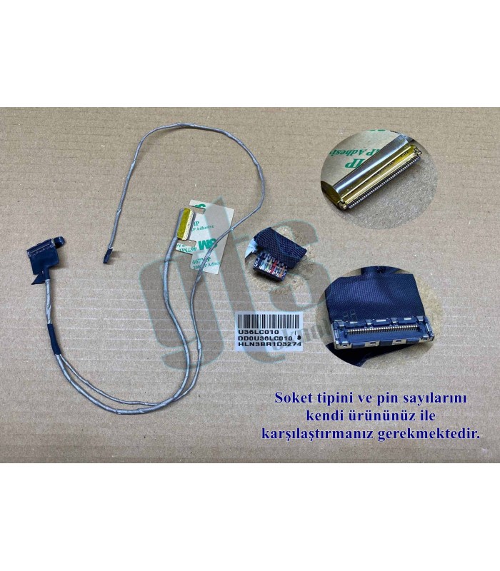 HP DD0U36LC010, DD0U36LC030 Led Ekran Kablosu Data Kablo - 40 Pin