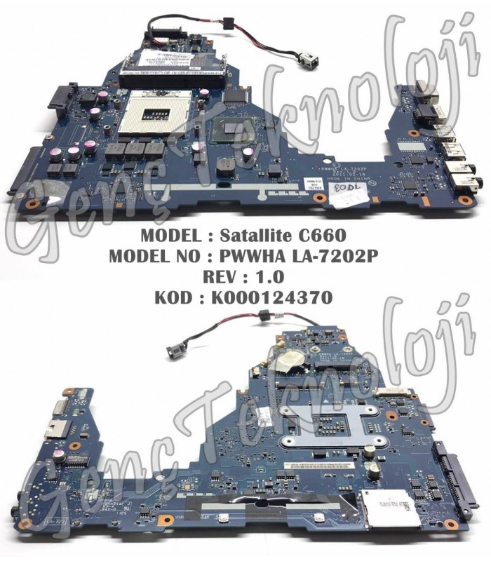 Toshiba Satellite C660 C665 Anakart - PWWHA LA-7202P Anakart