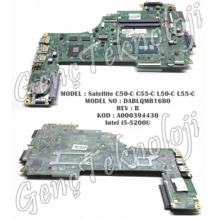 Toshiba Satellite C50-C C55-C L50-C L55-C Anakart i5 5. Nesil - DABLQMB16B0 Anakart