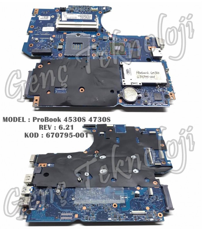 HP ProBook 4530S 4730S Anakart - 670795-001 Anakart