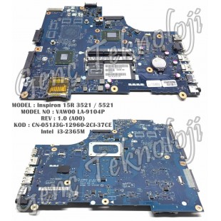 Dell inspiron 15R 3521 5521 Anakart - VAW00 LA-9104P Anakart