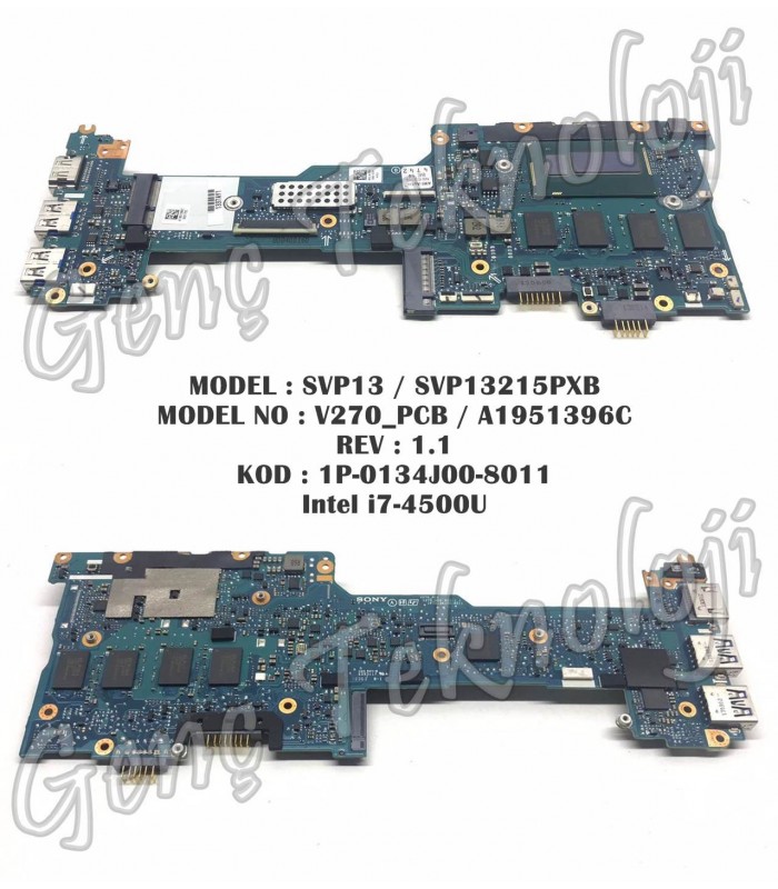 Sony SVP13 SVP13215PXB Anakart - V270_PCB A1951396C Anakart