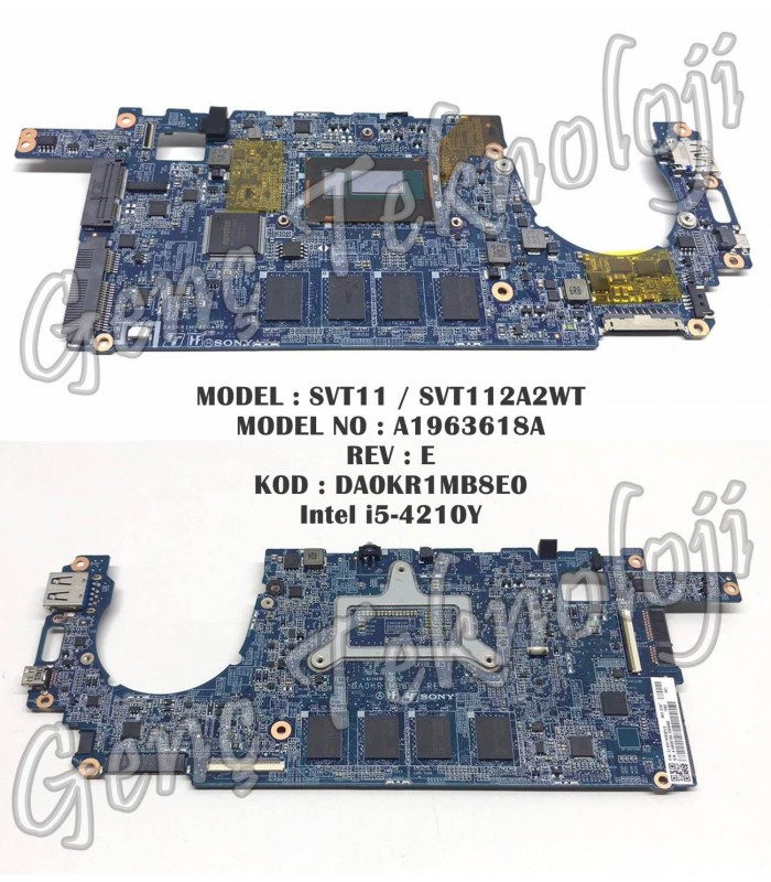 Sony SVT11 SVT112A2WT Anakart - A1963618A Anakart