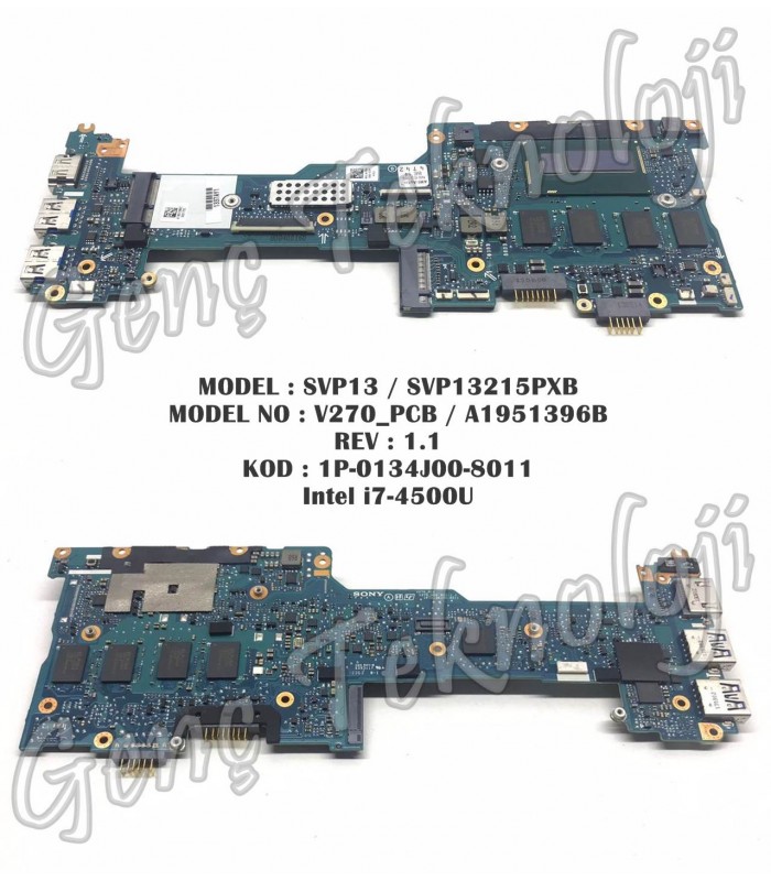 Sony SVP13 SVP13215PXB Anakart - V270_PCB A1951396B Anakart