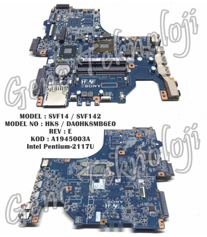 Sony SVF14 SVF142 Anakart - HK8 DA0HK8MB6E0 A1945003A Anakart