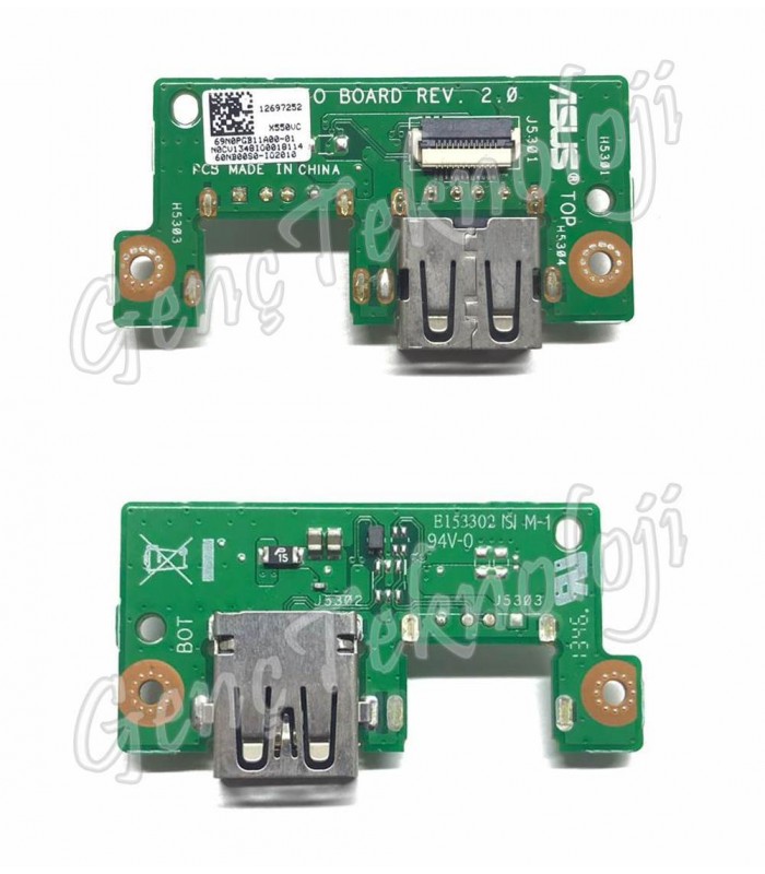 Asus R510JK, R510L, R510LAV USB IO Board - Rev. 2.0