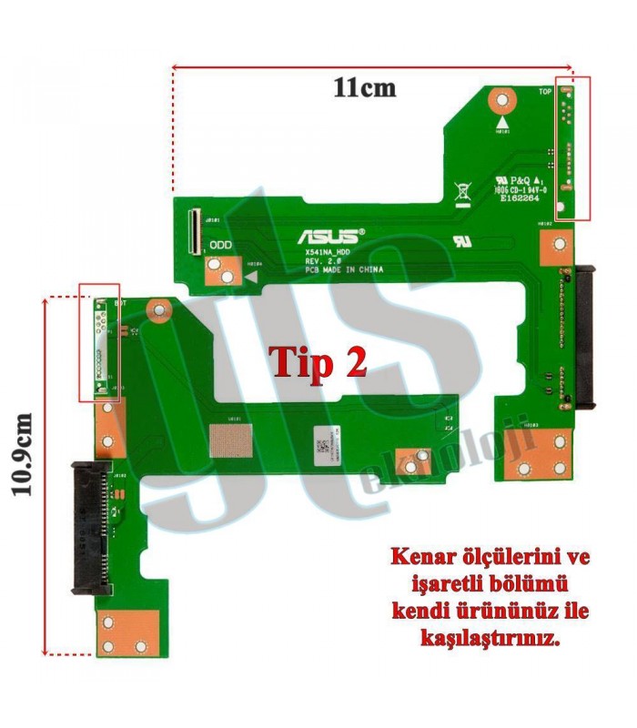 Asus F541UA, F541UV, F541NC HDD Harddisk Board - Rev. 2.0 - Tip 2