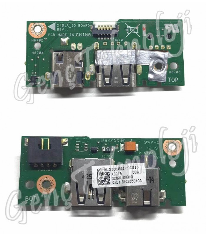 Asus X501A, X501U, X501EI, X501XE USB Power Jack IO Board